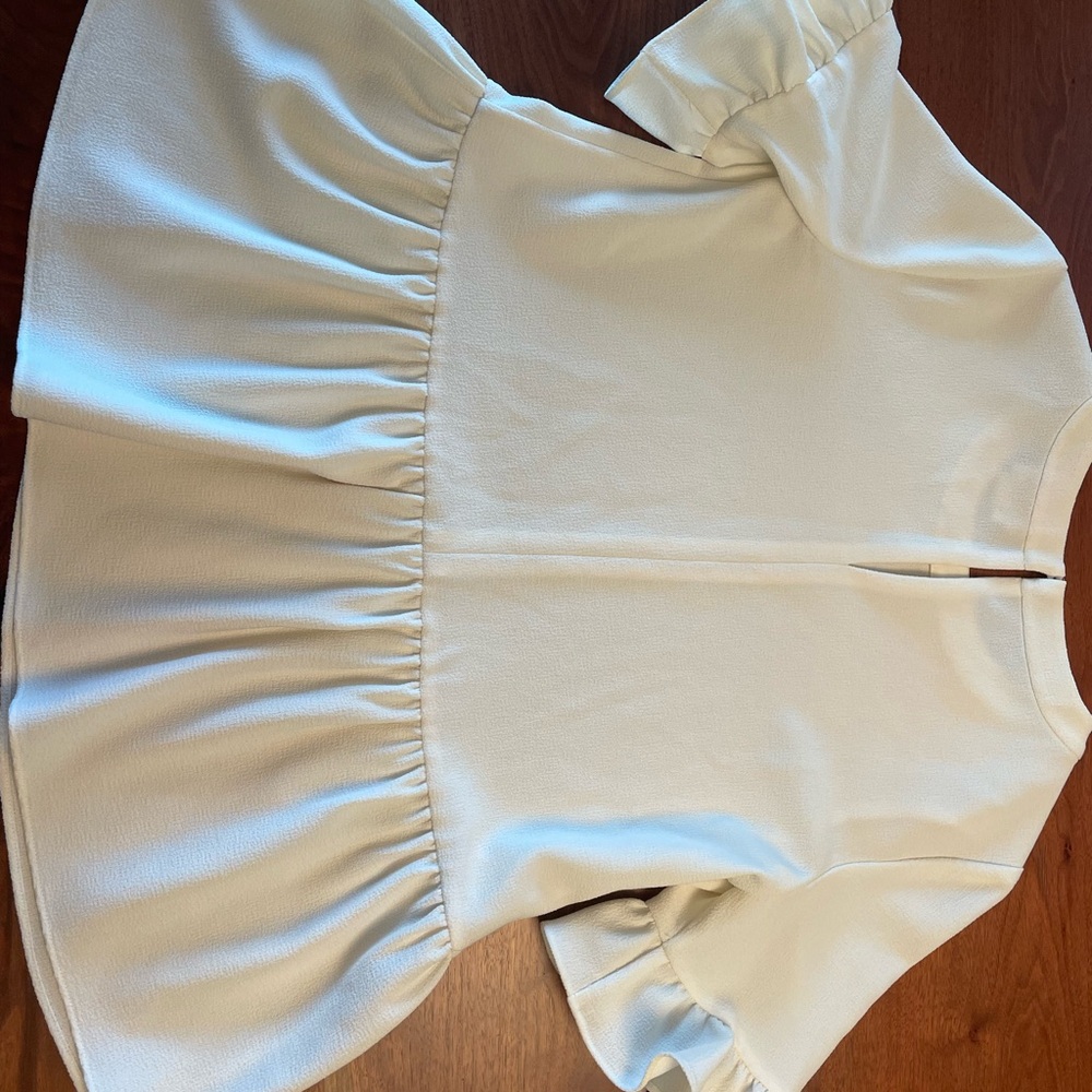 White Ruffle Top - Picture 4 of 4